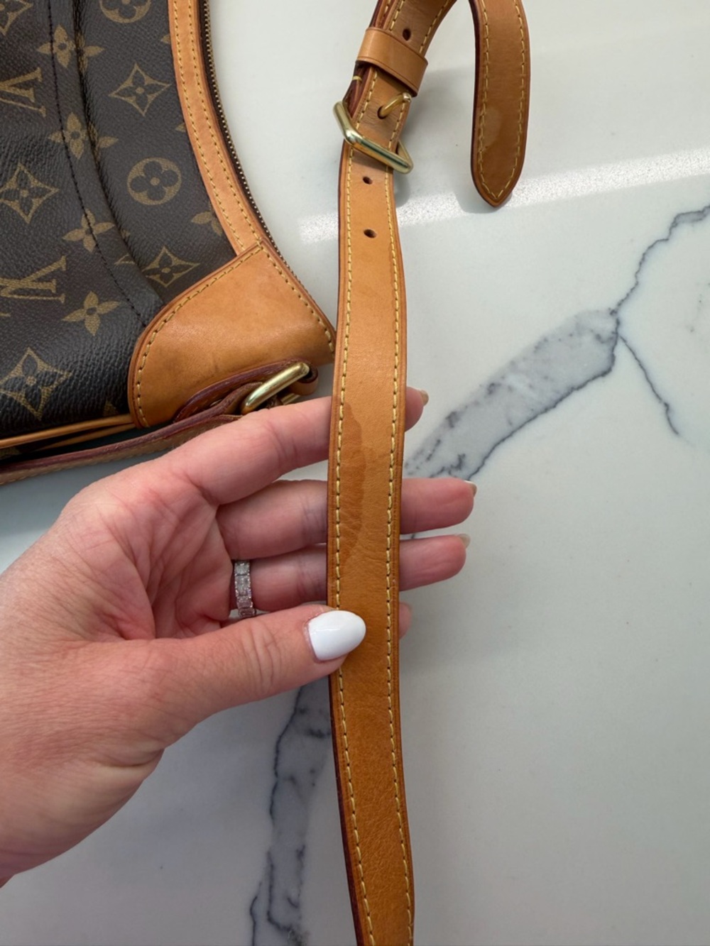 Louis Vuitton Brown Monogram Crossbody Pouchette - Picture 4 of 5